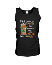Load image into Gallery viewer, The Quarantine Time With Yarn And Coffee Gift For Women Unisex Tank Top
