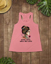 Load image into Gallery viewer, Nerdy Dirty Inked And Curvy Funny Gift For Friends Ladies Flowy Tank
