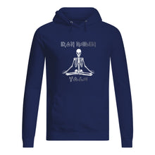 Load image into Gallery viewer, Yoga Iron Skeleton Dark Blue Background Gift For Men Hoodie
