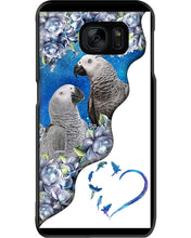 Load image into Gallery viewer, Magical Gray Couple African Parrot Gift For Bird Lovers Phone case

