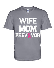 Load image into Gallery viewer, Wife Mom Breast Cancer Awareness Meaningful Gift Guys V-Neck
