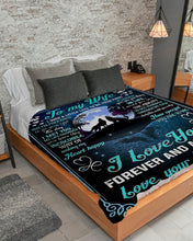 Load image into Gallery viewer, Howling Wolves Incredible Way Of Making My Heart Happy Husband Gift For Wife Sherpa Blanket

