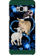 Load image into Gallery viewer, Lovely Phone Case Twinkling Blue Heart Gift For Goat Lovers Phone case
