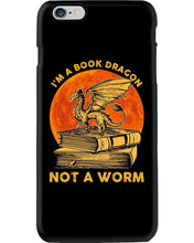Load image into Gallery viewer, I'm A Book Dragon Not A Worm Gift For Dragon Lovers Phone case
