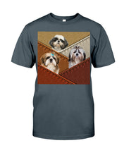 Load image into Gallery viewer, Three Cute Shih Tzu In Bag Gift For Dog Lovers Guys Tee
