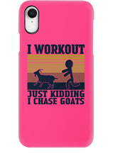 Load image into Gallery viewer, I Workout Just Kidding I Chase Goats Retro Vintage For Goat Lovers Phone case
