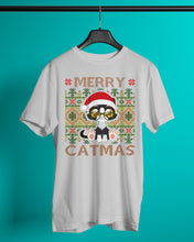 Load image into Gallery viewer, Merry Catmas Cute Funny Gifts Guys Tee
