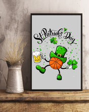 Load image into Gallery viewer, Basketball Saint Patrick's Day Gift For Basketball Lovers Vertical Poster
