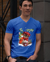 Load image into Gallery viewer, Yorkshire Terrier Loves Drinking Hot Latte Gift For Dog Lovers Guys V-Neck
