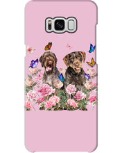Load image into Gallery viewer, German Wirehaired Pointer With Peonies Gift For Dog Lovers Phone case
