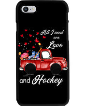 Load image into Gallery viewer, All I Need Are Love And Hockey Gift For Hockey Players Phone case
