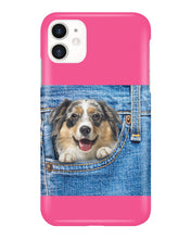 Load image into Gallery viewer, Australian Shepherd In Denim Pocket Gift For Dog Lovers Phone case
