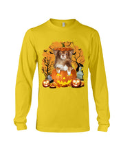 Load image into Gallery viewer, Chihuahua Book Pumpkin Halloween Gift For Dog Lovers Unisex Long Sleeve
