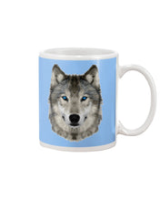 Load image into Gallery viewer, Wolf's Face Simple  Unique Custom Design For Animal Lovers Mug
