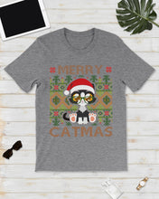 Load image into Gallery viewer, Merry Catmas Cute Funny Gifts Guys Tee
