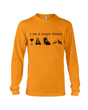 Load image into Gallery viewer, Simple Woman Loves Wine Camping Shoes And Climbing Unisex Long Sleeve

