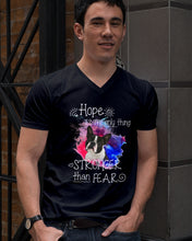 Load image into Gallery viewer, ln Boston Terrier Hope Is The Only Thing Gift For Dog Lovers Guys V-Neck

