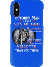 Load image into Gallery viewer, October Man Son Of God Birthday Meaningful Gift For Men Phone case
