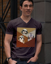 Load image into Gallery viewer, Three Cute Shih Tzu In Bag Gift For Dog Lovers Guys V-Neck
