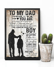 Load image into Gallery viewer, Son Gift For Dad With Wonderful Words Thank You For The Sacrifices Vertical Poster
