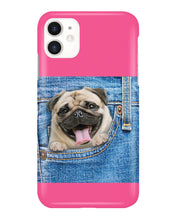 Load image into Gallery viewer, baby Pug In Denim Pocket Gift For Dog Lovers Phone case
