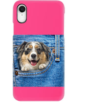 Load image into Gallery viewer, Australian Shepherd In Denim Pocket Gift For Dog Lovers Phone case
