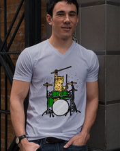 Load image into Gallery viewer, Cat Play Drum Funny Gift For Cat Lovers Guys V-Neck
