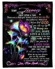 Load image into Gallery viewer, Custom Name Gift For Daughter Name Lama Flower Joy Hope Love And Light Fleece Blanket
