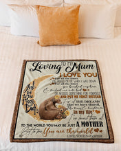 Load image into Gallery viewer, To Me You Are The World Daughter Gift For Loving Mom Fleece Blanket
