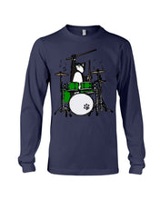 Load image into Gallery viewer, Funny Cat Playing Drums Great Gift For Cat Lovers Unisex Long Sleeve
