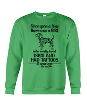 Load image into Gallery viewer, A Girl Who Really Loved Dogs and Had Tattoos Trending Sweatshirt

