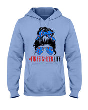 Load image into Gallery viewer, Firefighter Make You Life Safe Lady With Blue Ribbonhead Gift For Women Hoodie

