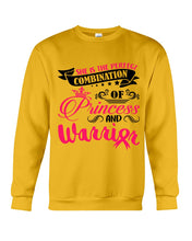 Load image into Gallery viewer, Princess And Warrior Breast Cancer Awareness  Special Custom Design Sweatshirt
