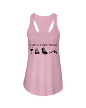Load image into Gallery viewer, Simple Woman Loves Wine Camping Shoes And Climbing Ladies Flowy Tank

