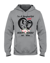 Load image into Gallery viewer, Maryland Girl Loves Boots Horse And Wine  For Personalized Nation Gift Hoodie
