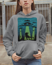 Load image into Gallery viewer, UFA Dinosaur T Rex Sky Full Of Stars Hoodie
