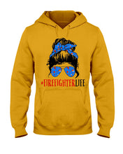 Load image into Gallery viewer, Firefighter Make You Life Safe Lady With Blue Ribbonhead Gift For Women Hoodie

