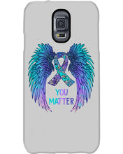 Load image into Gallery viewer, You Matter Ribbon Awareness With Angel Wings Phone case
