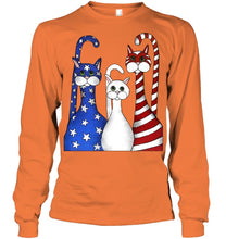 Load image into Gallery viewer, Cat Happy America  Independence's Day Special Custom Design Unisex Long Sleeve
