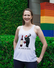 Load image into Gallery viewer, Cat Drink And Be Merry Meaningful Gift For Women Ladies Flowy Tank
