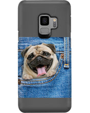 Load image into Gallery viewer, baby Pug In Denim Pocket Gift For Dog Lovers Phone case
