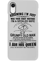 Load image into Gallery viewer, A Spoiled Wife Of An October Grumpy Old Man Birthday Meaningful Gift Phone case
