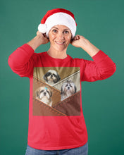 Load image into Gallery viewer, Three Cute Shih Tzu In Bag Gift For Dog Lovers Unisex Long Sleeve
