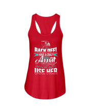 Load image into Gallery viewer, Back Off I Have A Crazy Aunt And I'm Not Afraid To Use Her Ladies Flowy Tank
