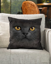 Load image into Gallery viewer, Black Phone Case With Black Cat Face Gift For Cat Lovers Pillow Cover
