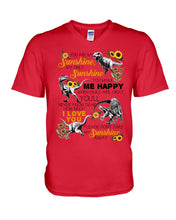 Load image into Gallery viewer, My Only Sunshine Make Me Happy Special Custom Design Guys V-Neck

