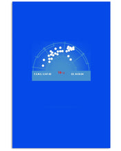 Load image into Gallery viewer, Pinpoint The Location In The Space Blue Vertical Poster
