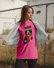 Load image into Gallery viewer, Santa Border Collie In Stock Gift For Dog Lovers Guys Tee
