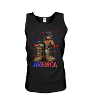 Load image into Gallery viewer, Rottweiler Shoes Armerican Army Gift For Dog Lovers Unisex Tank Top
