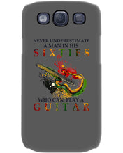 Load image into Gallery viewer, Never Underestimate A 60 Year Old Man Can Play A Guitar Phone case

